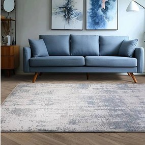 Dywan abstrakcyjny - 160x240cm - niebieski, kremowy - Seville Zafra