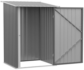 Outsunny Szopy Narzędziowe z Metalu 100x103x160cm - Szopa Narzędziowa dla Ogrodu, Szary | Aosom PL
