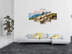 Obraz - Stado owiec (125x70 cm)