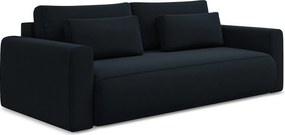 Kanapa 3-osobowa z funkcją spania - z tkaniny welwetowej - królewski niebieski - KAPUA