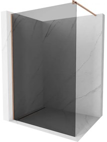 Mexen Kioto ścianka prysznicowa Walk-in 110 x 200 cm, grafit 8 mm, miedź szczotkowana - 800-110-101-65-40