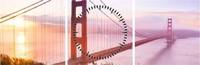 Obraz - San Francisco (z zegarem) (90x30 cm)