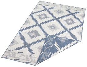 Niebiesko-kremowy dywan odpowiedni na zewnątrz NORTHRUGS Malibu, 170x120 cm