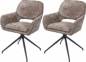 Krzesło do jadalni MCW-N74 (zestaw 2 sztuk),  brązowy