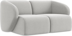 Jasnoszara aksamitna sofa 174 cm Lani – Makamii