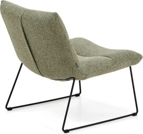 Zielony fotel z tkaniny szenilowej Asen – Kave Home