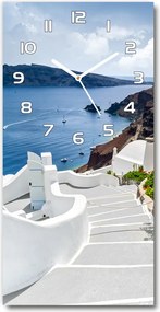 Zegar ścienny cichy Santorini Grecja