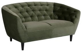 Zielona aksamitna sofa Actona Ria, 150 cm