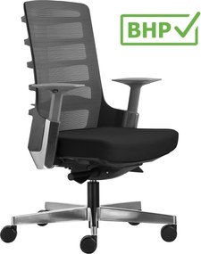 Fotel biurowy Spinelly M 998B czarny, zgodny z normą BHP