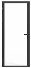 Drzwi kompletne dwustronne z aluminium i szkła hartowanego - wys. 204 x szer. 83 cm - LOXTON