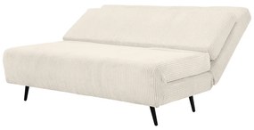 Kremowa sztruksowa rozkładana sofa 140 cm Mallory – Støraa