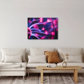 Obraz na szkle - abstrakcyjny fioletowy obraz (70x50 cm)