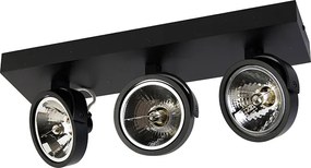 Designerski reflektor czarny 3-źródła światła - Go