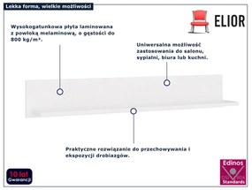 Wisząca biała półka ścienna B2-P37