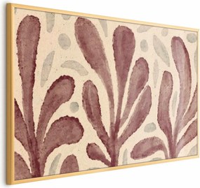 Plakat Liście i plamy 30x21 cm z ramą złotą bez marginesu ARTGEIST B