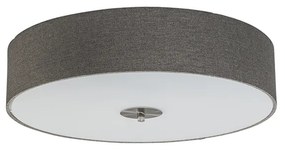 Rustykalna lampa sufitowa taupe 50 cm - Drum Jute Nowoczesny Oswietlenie wewnetrzne