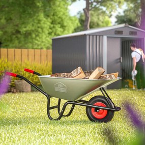 Taczka ogrodowa ocynkowana BARRY, max. pojemność 100l/250kg, srebrna/czarna Gardebruk