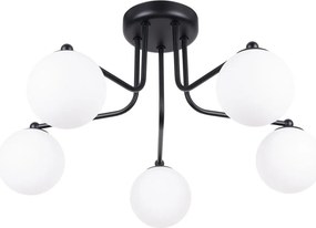 Czarna lampa sufitowa z 5 kloszami - M3-K19