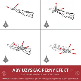 Choinka sztuczna zielona 120 cm homcom