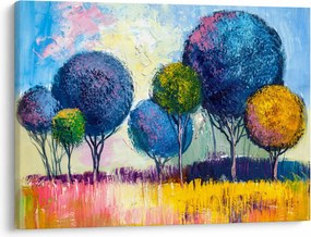 Obraz drzew kopułowych, obraz olejny (70x50 cm)