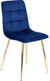 Granatowe nowoczesne krzesło w stylu glamour F6-C04