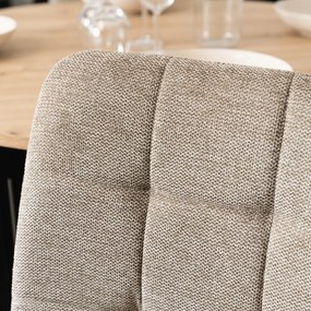Krzesło Tapicerowane do Jadalni PERU 2 Beżowe Nowoczesne Loft