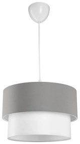 Biało-szara lampa sufitowa 60x18.5 cm – Squid Lighting