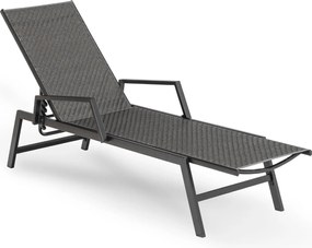 Leżak Ogrodowy ROULE Technorattan Czarny