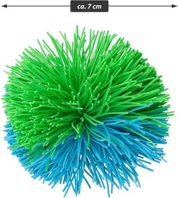 Piłki fuzzy, 7 cm, zielono-niebieskie, 5 szt.