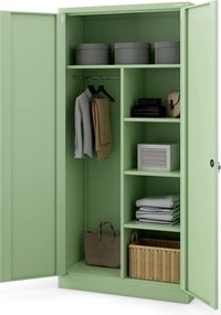 Socjalna szafa ubraniowa Dawid Fresh Style 90x45x185 cm pastelowy zielony