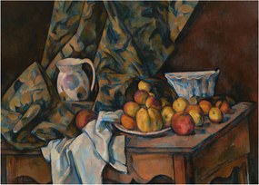 Obraz na szkle - Paul Cézanne, Still Life with Apples and Peaches, reprodukcje (70x50 cm)