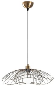 Lampa wisząca w kolorze złota z metalowym kloszem ø 50 cm Farac – Opviq lights