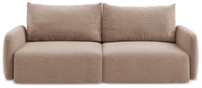Jasnobrązowa rozkładana/ze schowkiem sofa 238 cm Kalena – Makamii