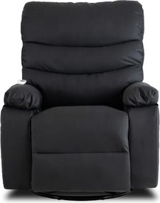 Fotel Masujący BRUCE Rozkładany Czarny Ekoskóra Nowoczesny