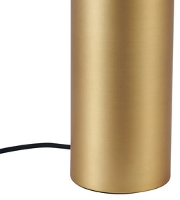 Nowoczesna lampa stołowa mosiężna 24 cm - Cylinder Nowoczesny Oswietlenie wewnetrzne