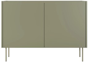 Komoda Desin 120 cm z metalowymi nogami - oliwka / dąb nagano