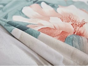 Turkusowa pościel jednoosobowa z mikrosatyny 3-częściowa 140x200 cm Selma – My House