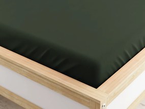 PrzytulneMieszkanie.pl Prześcieradło z mikrofibry 180 x 200 cm ciemnozielone