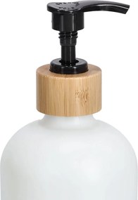 Zestaw dozowników na płyn i mydło z bambusową podstawką, 2 x 500 ml
