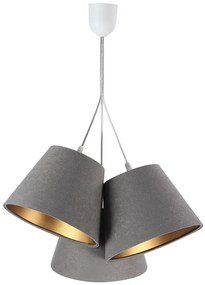 Szaro-złota lampa wisząca glamour F1-K85