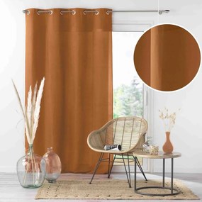 Brązowa zasłona z mikrowłókna 140x280 cm Absolu – douceur d'intérieur