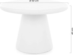 Stolik kawowy okrągły Clav 60 cm - beżowy