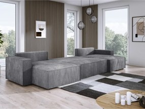 Narożnik POSO XL wolnostojący układ U z funkcją spania w tkaninie Poso 60 DomoHome