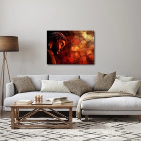 Obraz - Budda w odcieniach czerwieni (70x50 cm)