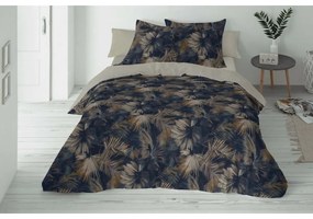 Pościel z mieszanki bawełny i lnu Wodne liście, 220 x 200 cm, 2x 70 x 80 cm