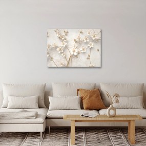 Obraz - Złoty kwiat - abstrakcja (70x50 cm)