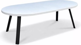 Stół Pari rozkładany okrągły 110-210 cm z metalowymi nogami i laminowanym blatem w wielu kolorach do salonu