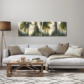 Obraz - Krajobraz lasów w stylu vintage (170x50 cm)