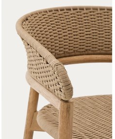 Drewniany fotel ogrodowy w naturalnym kolorze Arinella – Kave Home