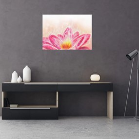 Obraz na szkle kwiatu lotosu (70x50 cm)